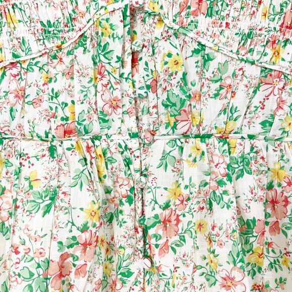 Anthropologie Peregrine Romper Floral Flutter Sleeve Romantic Size XS Coquette - Picture 5 of 9